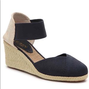 Ralph Lauren black espadrilles wedges